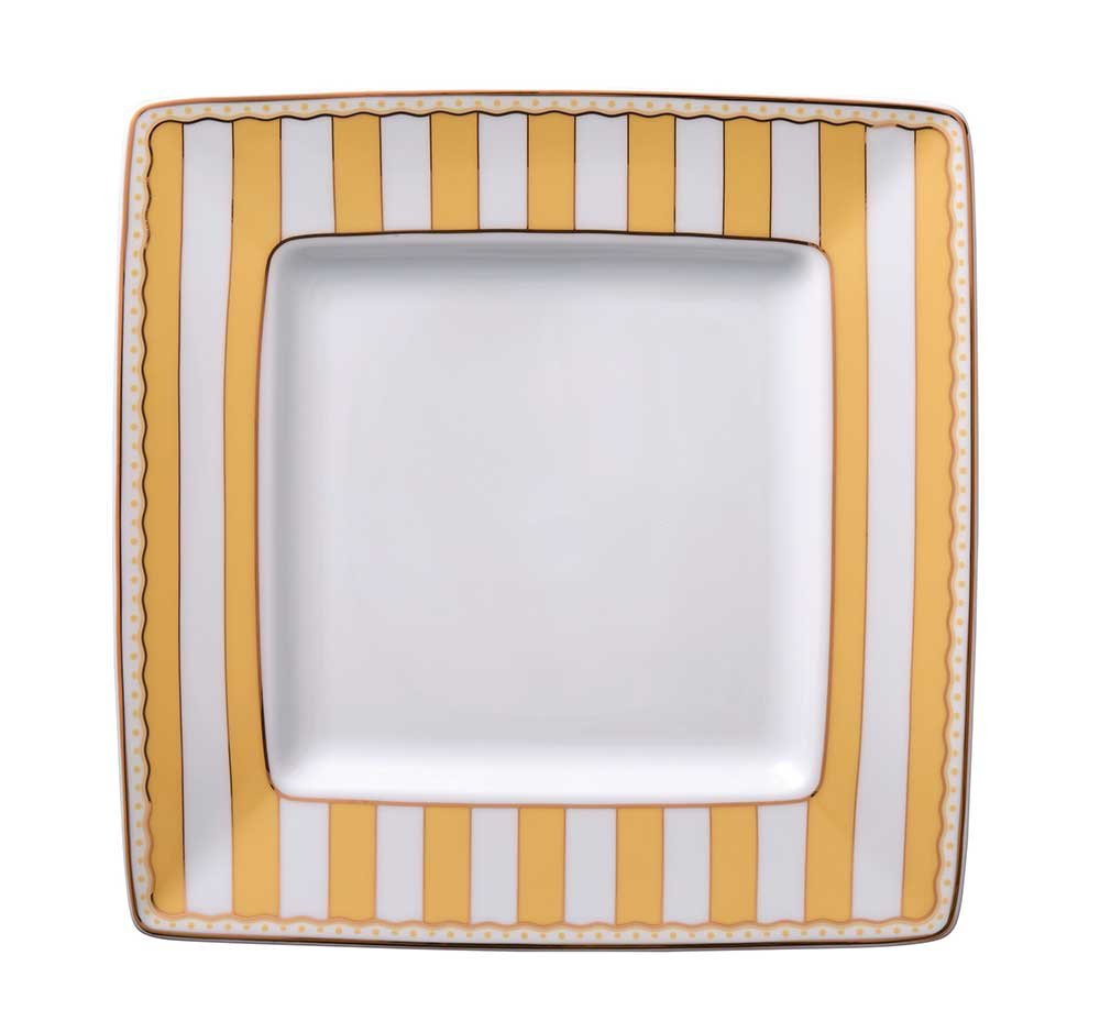 61f7f907833d65ba5d8114d5_M250L-squareplate.jpg Noritake Carnivale Sarı Porselen Kare Tabak - Görsel 1