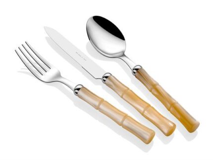 RİVADOSSİ BAMBOO KEMİK 24 PARÇA ÇATAL BIÇAK SETİ