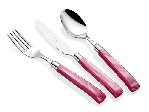 7-5.jpg RİVADOSSİ GİADA PEMBE 75 PARÇA ÇATAL BIÇAK SETİ - Görsel 1