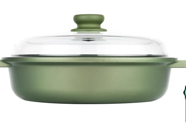 Risoli 24 cm DÖKÜM PİLAV TENCERESİ CAM KAPAKLI DR.GREEN®