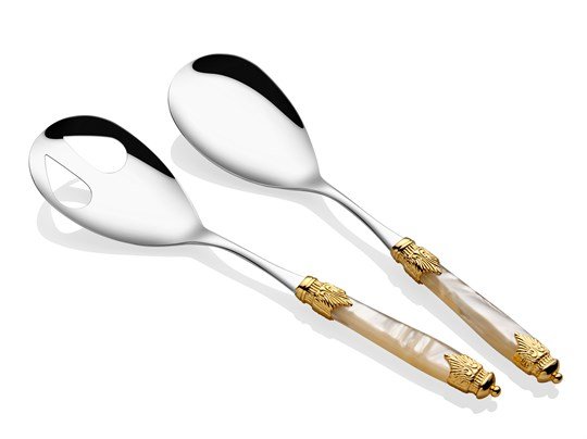 79.jpg RİVADOSSİ ARİANNA RİNG KEMİK SALATA SERVİS SETİ - Görsel 1