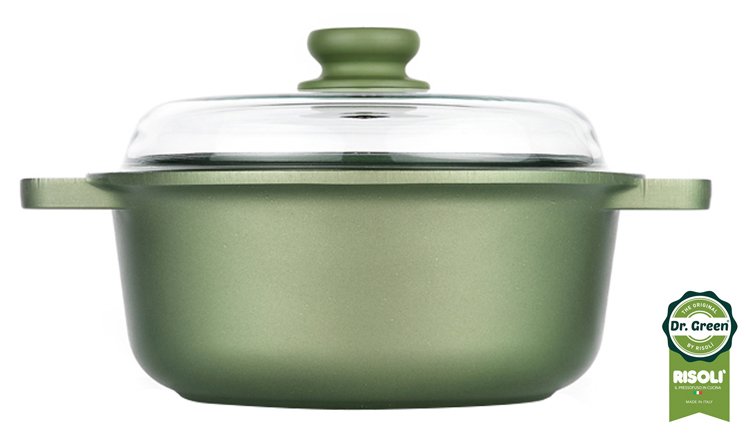 8-8.jpg Risoli 20 cm DERİN CAM KAPAKLI TENCERE DR.GREEN® - Görsel 1