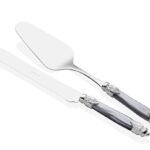 RİVADOSSİ ARİANNA CHROME GRİ PASTA SERVİS SETİ