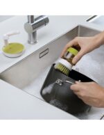Joseph Joseph Palm Scrub™ Deterjan Hazneli Bulaşık Fırçası ve Standı SKU 85004 - Görsel 4