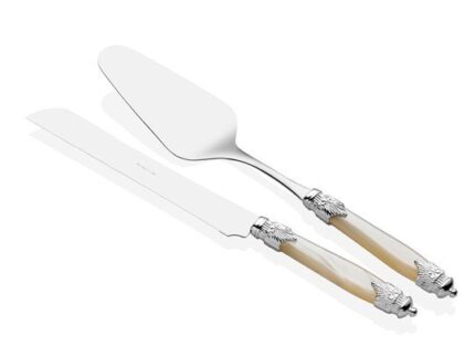 RİVADOSSİ ARİANNA CHROME KEMİK PASTA SERVİS SETİ