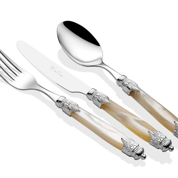 RİVADOSSİ ARİANNA CHROME KEMİK 75 PARÇA ÇATAL BIÇAK SETİ