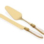 RİVADOSSİ LAURA ORO KEMİK PASTA SERVİS SETİ