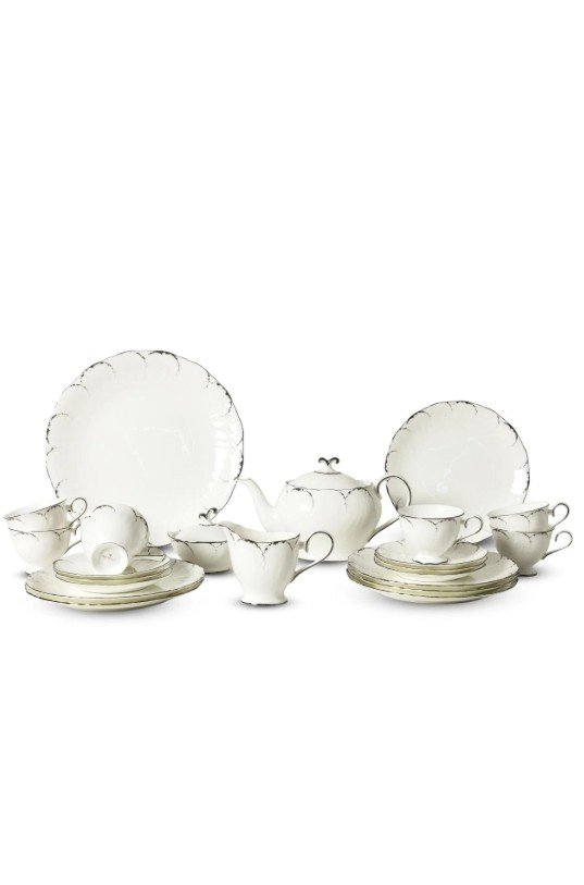 C.jpg WANELLİ Tiffany Platin Çay Seti 24 Parça - Görsel 1