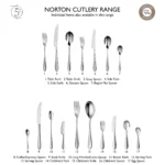 Robert Welch Norton  Çatal Bıçak Takımı, 84 Parça 12 Kişilik NORBR1099V/84 - Görsel 4