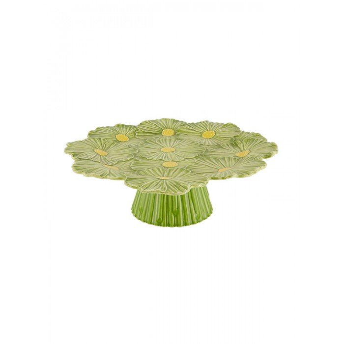 b9-1.jpg Bordallo Pinheiro-Maria Flor Yeşil Büyük Kek Standı ( 37,0x34,5x110mm ) - Görsel 1