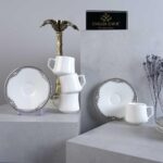 Evaliza Versailles Platin 6 Kişilik Kahve Fincan Takımı - Görsel 3