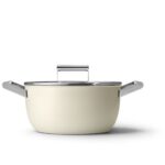 SMEG Cookware 50's Style Krem Tencere Cam Kapaklı 4,6 Lt CKFC2411CRM - Görsel 2