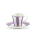Noritake Carnivale Mor Porselen Espresso Fincanı ve Tabağı 75ml