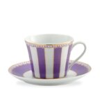 Noritake Carnivale Mor Porselen Çay Fincan ve Tabak 220ml