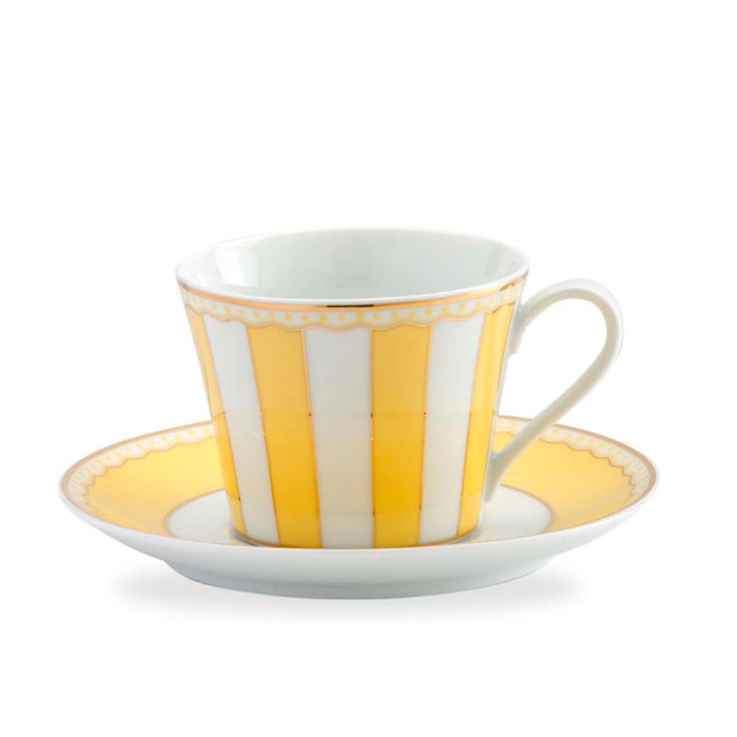 m25091185cs-2.jpg Noritake Carnivale Sarı Porselen Çay Fincan ve Tabak 220ml - Görsel 1