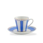 Noritake Carnivale Lacivert Porselen Espresso Fincanı ve Tabağı 75ml