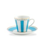 Noritake Carnivale Mavi Porselen Espresso Fincanı ve Tabağı 75ml