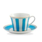 Noritake Carnivale Mavi Porselen Çay Fincan ve Tabak 220ml