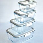 Neoflam FİKA GLACE VAKUMLU CAM SAKLAMA KABI SETİ BEJ 5 PARÇA