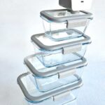 Neoflam FİKA GLACE VAKUMLU CAM SAKLAMA KABI SETİ GRİ 5 PARÇA