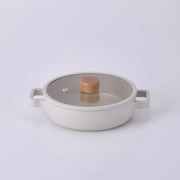 NEOFLAM FİKA CAM KAPAKLI ALÜMİNYUM SAHAN 20CM BEJ D-NEOF120SH