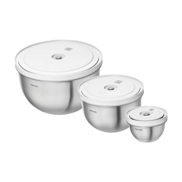 Zwilling Fresh & Save 3 Parça Paslanmaz Çelik Vakumlu Saklama Kase Seti S/M/L Boy