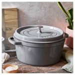 Staub Döküm demir Döküm Tencere | Grafit Gri | 28 cm | 6,75 l | yuvarlak - Görsel 2