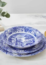 Spode Blue Italian Porselen Kase - Görsel 3