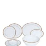 Haviland Plumes Gold 51 Parça Porselen Yemek Takımı