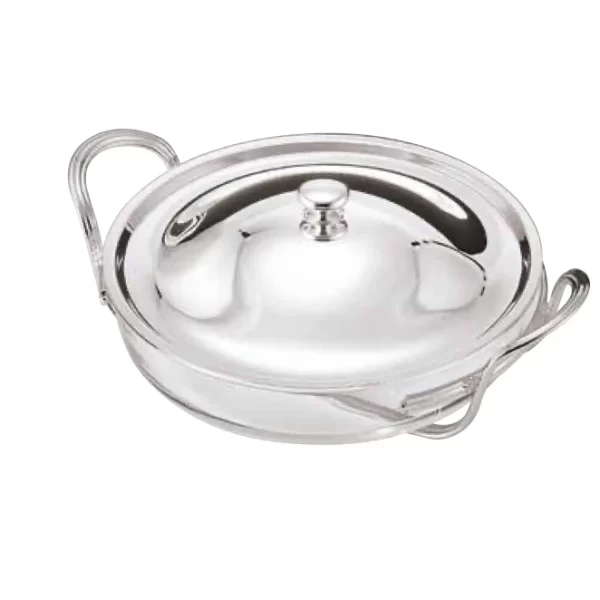 Greggio Gümüş Kaplama Pyrex Camlı Yuvarlak Kaserol