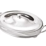 Greggio Gümüş Kaplama Pyrex Camlı Oval Kaserol