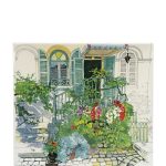 Gien Paris à Giverny Kare Seramik Tabak