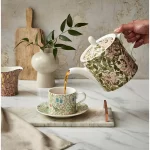 Spode Morris & Co.'nun Kapaklı Altın Lily Şekerlik - Görsel 2