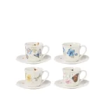 LENOX Butterfly 4 Kişilik Porselen Türk Kahvesi Fincan Takımı