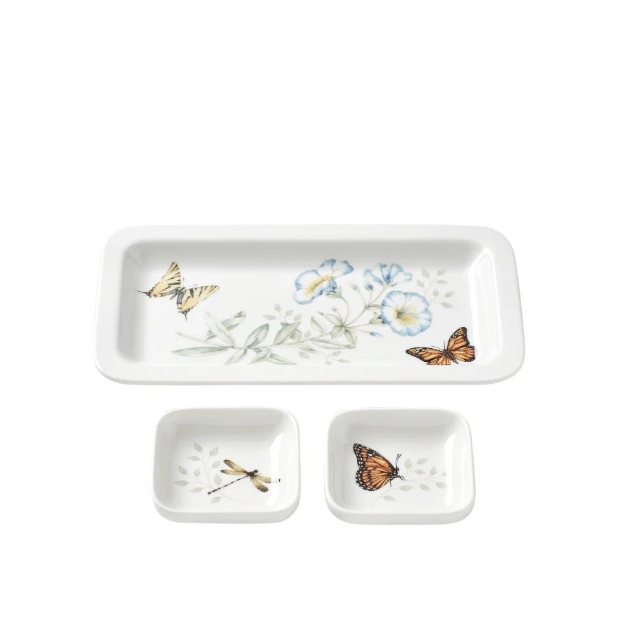 L2 LENOX Butterfly Porselen 3 Parça Sosluk Seti - Görsel 1